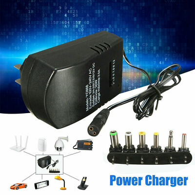 #ad 3 4.5 6 7.5 9 12V AC DC Universal Adapter Converter Power Charger US Plug 3A 30W $9.91
