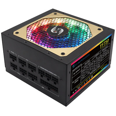 #ad #ad 750W Power Supply Fully Modular ATX PC Gaming LED Fan RGB PSU Silent SATA 12V $69.99
