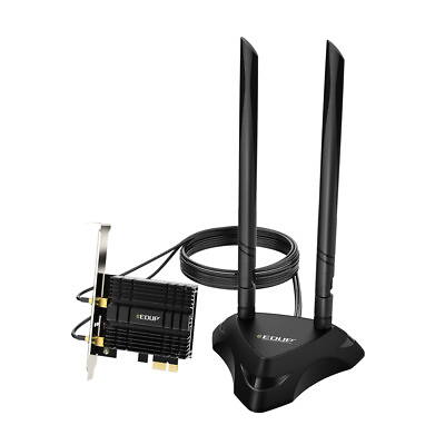 #ad WiFi 6 Bluetooth Wireless Card PCI e Adapter Dual Antenna Desktop Gaming AX3000 $63.13