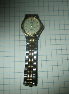 #ad Classic Seiko Sports 50 Ladies Stainless Steel Gold Tone Watch 7N82 0261 A4 $65.00