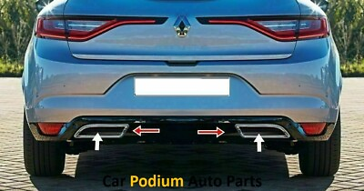 #ad For Renault Megane IV HB Chrome Exhaust Deflector Frames 4pcs Stainless Steel $38.08