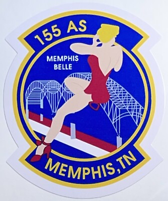 #ad USAF 155th Airlift Squadron Memphis Belle Sticker Waterproof D444 $4.90