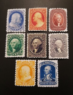 #ad US Stamps Sc #18 39 1857 1861 Perforate Collection Stamp Replica Set $7.99
