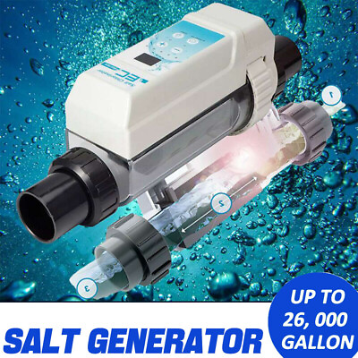 #ad Salt Water Pool Chlorine Generator System with Power Adapter 20g h Chlorinator $499.95