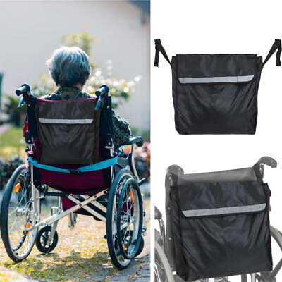 #ad Wheelchair Bag Waterproof Backpack Mobility Large Storage Carry Holder Bag Black $12.59