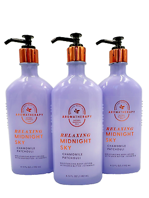 #ad Bath amp; Body Works LOT 3 Aroma Relaxing Midnight Sky Chamomile Patchouli Lotion $37.99