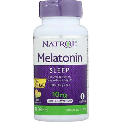 #ad Natrol Melatonin Fast Dissolve Citrus 10 mg 60 Tabs $8.99