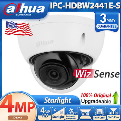 #ad Dahua 4MP Starlight Wizsense IP Camera POE IPC HDBW2441E S Home Built in mic IR $76.00