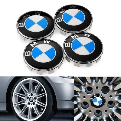 #ad 4PCS Genuine For BMW Wheel Center Hub Caps Logo Badge Emblem Original 68mm $15.99