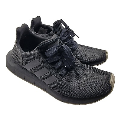 #ad Womens Adidas Swift Run Black Silver Running Shoes. Size 6 $22.09