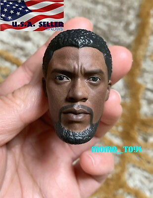 #ad 1 6 Black Panther African Male Head Sculpt Fo 12quot; PHICEN Figure Hot Toys ❶USA❶ $36.50