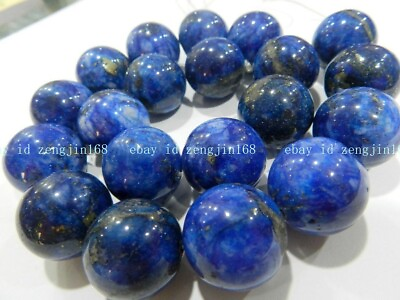 #ad Huge 20mm Natural Blue Lapis Lazuli Roun Gemstone Loose Beads 15quot; Strands AAA $21.61