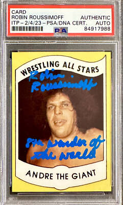 #ad Robin Roussimoff Signed 1982 Wrestling All Stars Japan Andre the Giant Inscribed $518.00