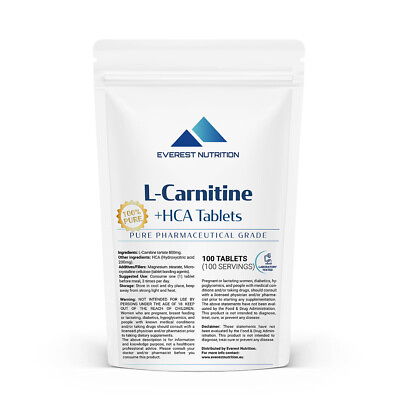 #ad L Carnitine 800mg plus HCA 200mg tablets Fat Burner amp; Fat Tissue Blocker $28.49