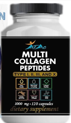 #ad Collagen skin hair nail wrinkles peptide hydrolyzed 120 capsules Men Women $13.00