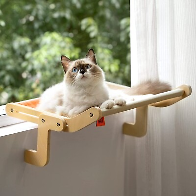 #ad Mewoofun Cat Window Perch Hammock Seat Large Cat Bed for Indoor Cats Gifts $16.99