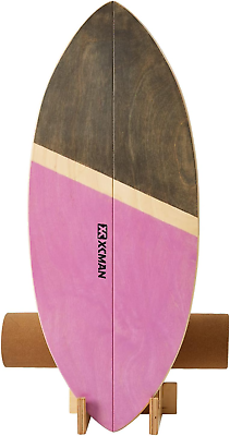 #ad Surf Balance Board Trainer w Roller Wooden Exercise Balancing Stability Trainer $157.99