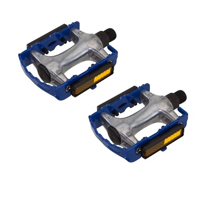 #ad 940 Alloy Pedals 9 16quot; Blue Bicycle Bike Road MTB Cruiser Fixie $20.69