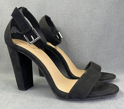 #ad Torrid Heels Womens 12 WW Black Ankle Strap Classic Career Capsule Shoes $25.00
