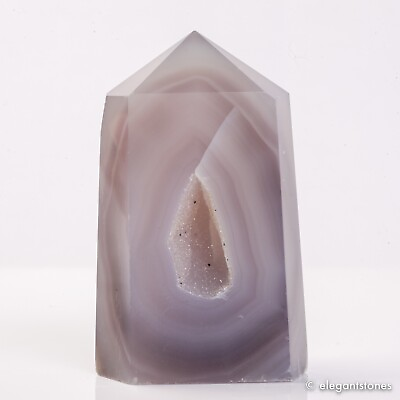 #ad 192g 78mm Natural Druzy Agate Geode Quartz Crystal Tower Point Healing Chakra $22.98