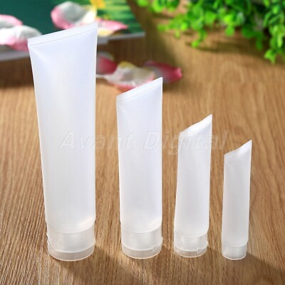 #ad 10pcs Empty Clear Tube Cosmetic Cream Lotion Containers Storage 15 30 50 100ml $5.18