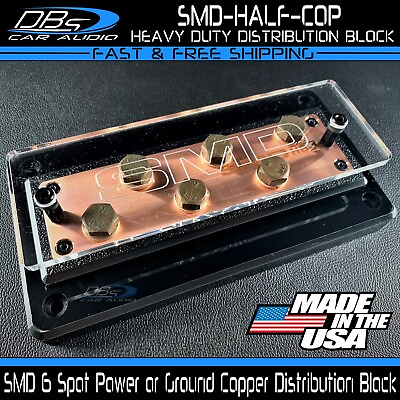 Steve Meade SMD 6 Spot Power or Ground Heavy Duty Copper Distribution D Block $94.99