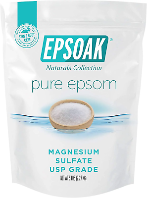 #ad Epsoak Epsom Salt 5Lbs 100% Pure Magnesium Sulfate Made in USA $26.38