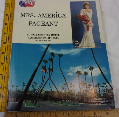 #ad Mrs. America Pageant Program signed by Kristianna Nichols Florence Henderson $31.96