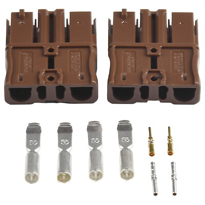 #ad ✅ 2* SBS75X 75A 600V FOR Anderson Plug Lithium Battery Power Forklift Connector $16.12