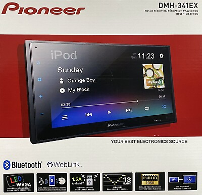 #ad NEW Pioneer DMH 341EX 6.75quot; Touchscreen Digital Media Receiver w Bluetooth $178.90