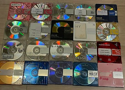 #ad Lot of 50 MD disks Mini Discs Caseless Has been recorded 80 amp; 74 From Japan Sony $79.90