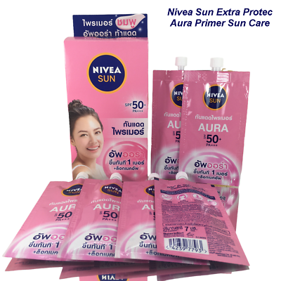 #ad 7ml x 6 sachets Nivea Sun Extra Protec Aura Primer Sun Care SPF50 Pa $28.50