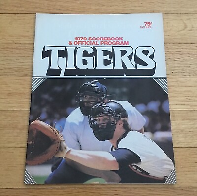 #ad Detroit Tigers MLB Baseball Official 1979 Score Book and Program Lance Parrish $12.99