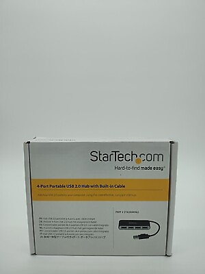 #ad StarTech 4 Port USB 2.0 Hub with Built in Cable ST4200MINI2 $4.95