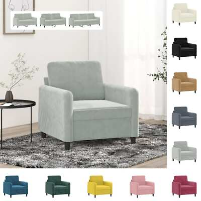 #ad Sofa Chair Upholstered Single Sofa Armchair for Living Room Velvet vidaXL $213.99