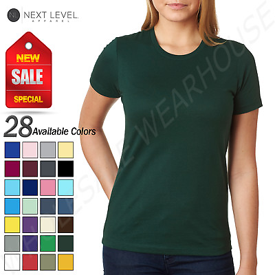#ad #ad NEW Next Level Women#x27;s 100% Cotton 2XL 3XL Boyfriend T Shirt M N3900 $7.64