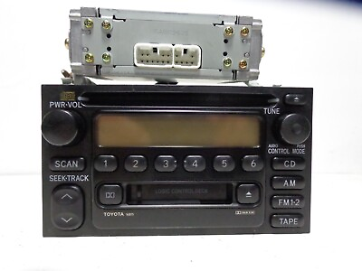 #ad 2000 2004 Toyota Tundra Radio Tape Cassette CD Player 86120 0C030 With Amp OEM $99.95
