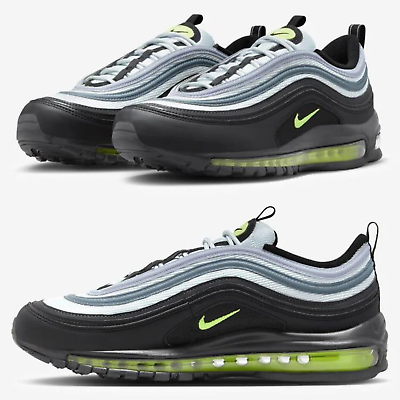 #ad Nike Air Max 97 Shoes Pure Platinum Volt Black White DX4235 001 Men#x27;s Sizes NEW $117.33