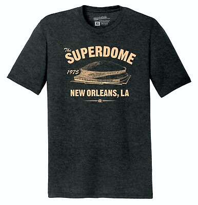 #ad Louisiana Superdome 1975 Football TRI BLEND Tee Shirt New Orleans Saints $22.00