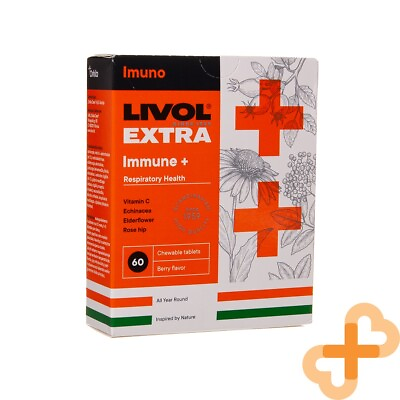 #ad LIVOL Extra Immune Vitamin C Elderflower Cold and Flu 60 Chewable Tablets $12.45