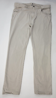 #ad Johnnie O Mens Jeans Size 38X34 38X30.5 Beige Stretch Hidden Back Pocket $25.46