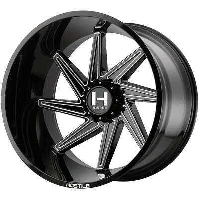 #ad Hostile H119 DAGR 24x12 8x170 44mm Black Milled Wheel Rim 24quot; Inch $726.00