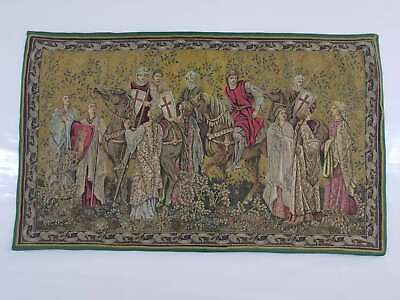 #ad Vintage French Warrior Scene Wall Hanging Tapestry 112x67cm GBP 225.00