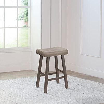 #ad Hillsdale Furniture Saddle Counter Stool Rustic Gray $100.71