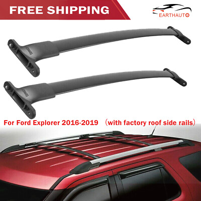 #ad 100LBS Aluminum Roof Rack Cross Bar Rail For 16 19 Ford Explorer Luggage Cargo $49.90