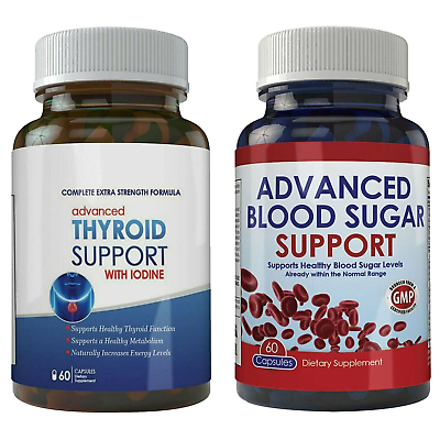 #ad Thyroid Support with Iodine Caps Ultimate Support Blood Weight Loss Caps 2 Pack $31.45