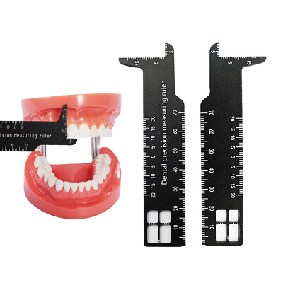 #ad Dental Precision Measuring Ruler Gap Photography Dentistry Gauge Black $11.73