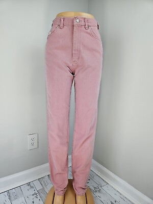 #ad Lee Jeans Womens Tall 10 Vintage Dusty Rose Mom Jeans Tapered Legs Made in USA $29.99