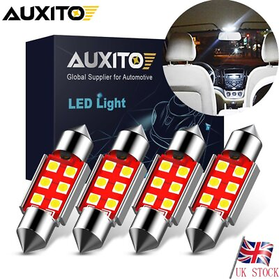 #ad 4x 41mm Car Festoon Light Lamp Bulb Led C5W SV8.5 Canbus Xenon White Upgrade UK GBP 12.99