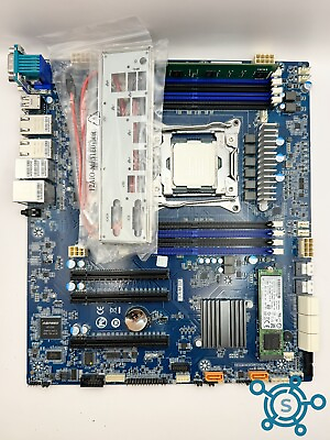 #ad GIGABYTE MF51 ES0 Motherboard C422 2x 10GbE 3x PCIe x16 4GB ECC W 2123 CPU 128GB $250.00
